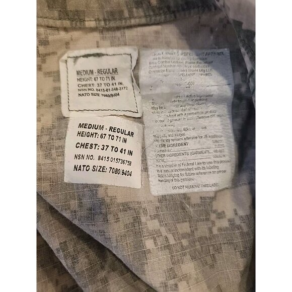 ARMY Combat Uniform Utility Coat Flame Resistant Propper International Md-Reg #2 - Picture 5 of 6